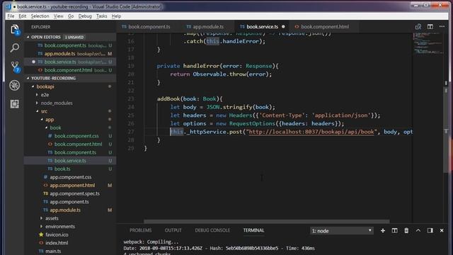 Angular and Spring MVC CRUD Tutorial - Calling the http post() - Part 18 смотреть онлайн