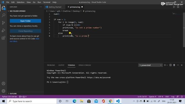 Check Prime Number in Python Using Visual Studio Code class 12 & 11 computer science #techniyojan смотреть онлайн