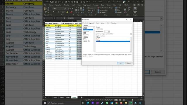 How to use CUSTOM formatting in EXCEL! смотреть онлайн