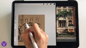 ? Городской скетчинг на iPadPro в Procreate | Urban sketch NY ♥️ | Урок рисования на планшете