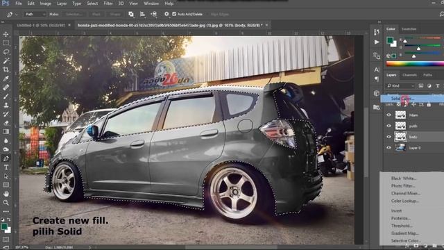 Cara simple membuat Mockup mobil. desain sticker honda jazz (pemula) смотреть онлайн