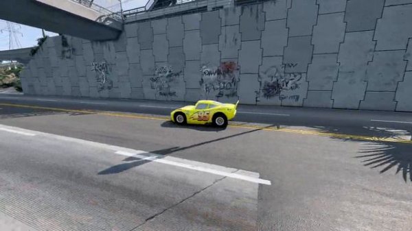 Escape From The Lightning McQueen Crash Old Truck Cartoon Monster Eater VS McQueen Beamng Drive #21