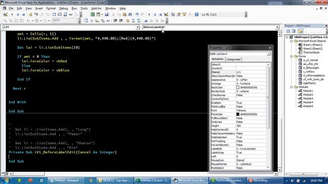 Working with ListView Control in Excel VBA смотреть онлайн