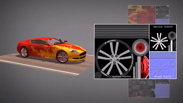 Aston Martin DB9. 3d model смотреть онлайн
