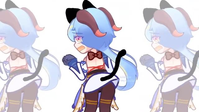 Sad Cat Dance meme | Genshin Impact Ganyu and Keqing | Original: Little Fans смотреть онлайн