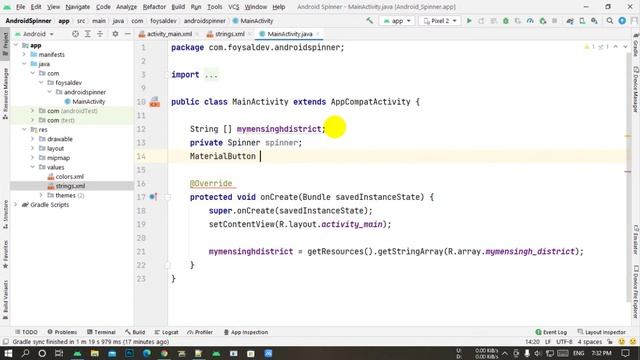 Android Bangla Tutorial 7.27 - spinner android studio example смотреть онлайн