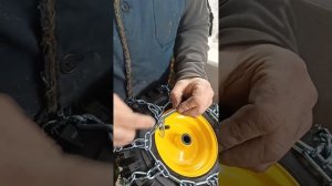 Инструкция по надеванию цепи на колеса снегоуборщика