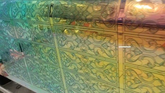 УФ печать на дихроичной пленке. Имитация витража. смотреть онлайн