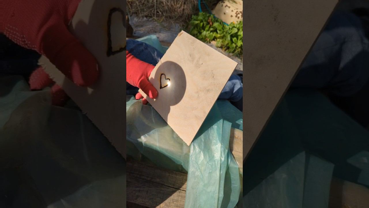 показываю фокус с лупой детям - прожигаю сердца #shorts смотреть онлайн