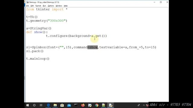 Spinbox in python part 5 смотреть онлайн