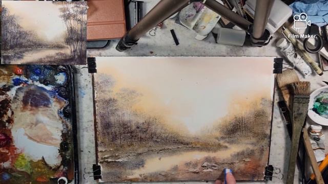 508) Watercolor Triad Exploration: Ultramarine Blue, Raw Sienna and Light Oxide Red. смотреть онлайн