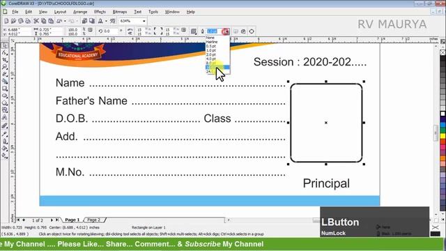 #152 | School ID Card | Basic CorelDraw in Hindi смотреть онлайн