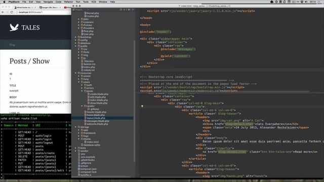 Laravel 0 to Deploy, Episode 3 “Relations, Theme Work and CSS Fun :( смотреть онлайн