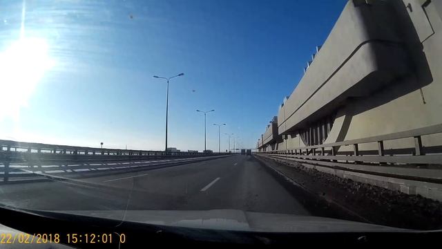 Питер, Зима, ЗСД, КАД 22 Feb 2018 -15C смотреть онлайн