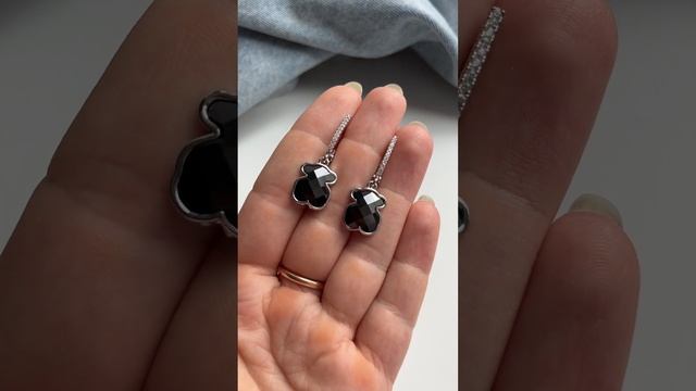 Серьги Мишки tous чёрные #jewellery #jewelleryfashion смотреть онлайн