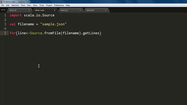 Read JSON as File in Scala смотреть онлайн