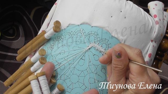 Салфетка с полуцепкой (заплёт) #кружевныеуроки #кружево #ElenaTiunova смотреть онлайн