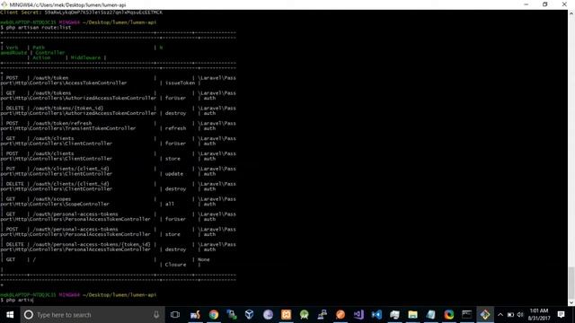 Create Lumen Restful Api ( OAuth 2.0) Part 1 смотреть онлайн