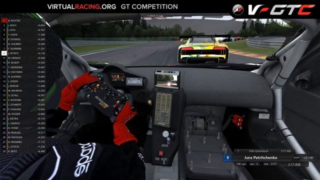 Assetto Corsa | GTC X powered by Virtual Racing Lounge | Lauf 9 | Spa | virtualracing.org | Teil 1 смотреть онлайн