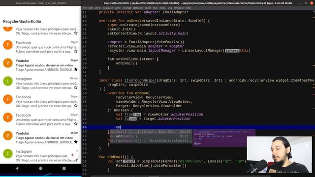 ANDROID: RECYCLERVIEW | REORDENAÇÃO DE ITENS | KOTLIN #5 смотреть онлайн
