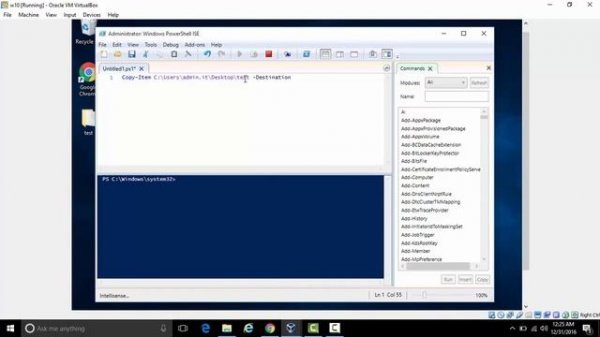 how to copy folder/file with powershell script
