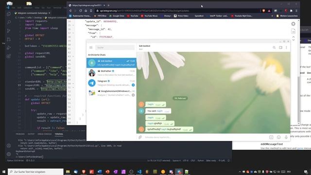 Telegram-Befehle erstellen und programmieren (Telegram-Bot) | Tutorial (Anfängerfreundlich) смотреть онлайн
