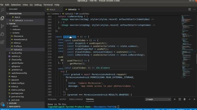 Tiktok clone using React Native смотреть онлайн