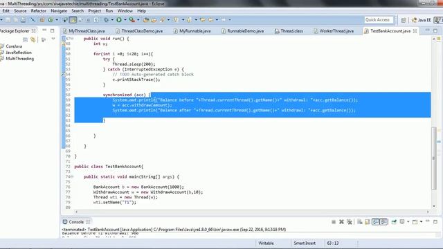 Synchronization Block, Synchronization Method and static Synchronization with examples смотреть онлайн