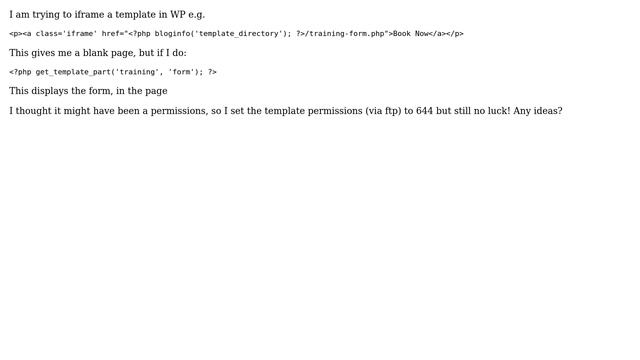 Wordpress: Iframe a WordPress template смотреть онлайн
