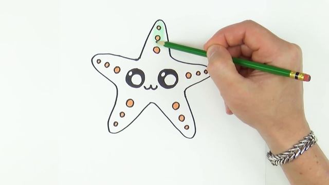 How to Draw a Cartoon Starfish Cute and Easy смотреть онлайн