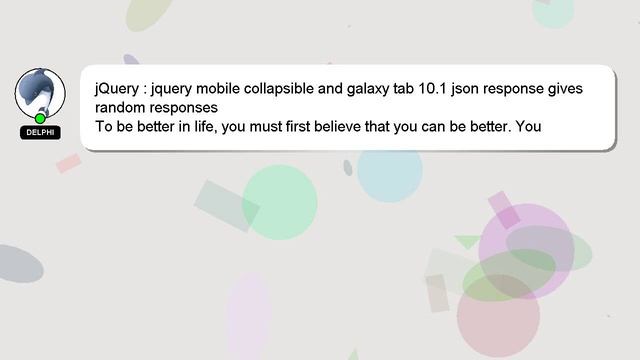 jQuery : jquery mobile collapsible and galaxy tab 10.1 json response gives random responses смотреть онлайн