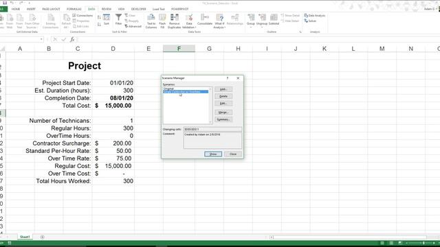 Using Excel's Scenario Manager смотреть онлайн