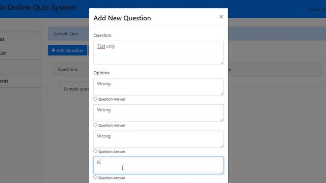 Simple Online Quiz System Project using PHP with Source Code смотреть онлайн