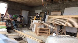 Работа на рейсмусе с длинными досками. про идеальный арболит.