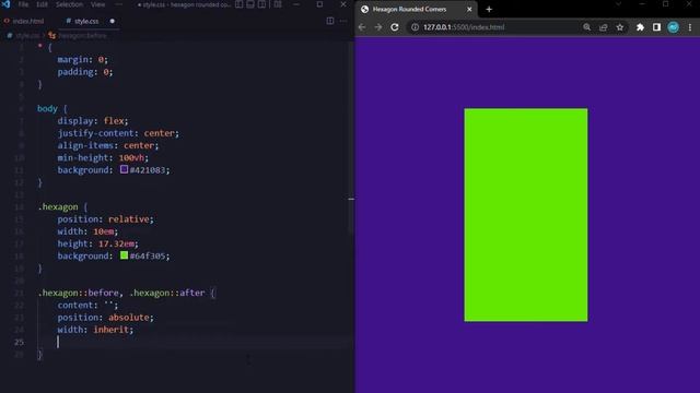 How to Make a Hexagon Rounded Corners using HTML and CSS | Hexagon Curved Edges @codehal смотреть онлайн