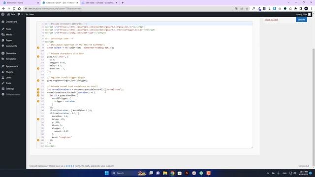 Text Reveal Animations with GSAP & SplitType - Elementor смотреть онлайн