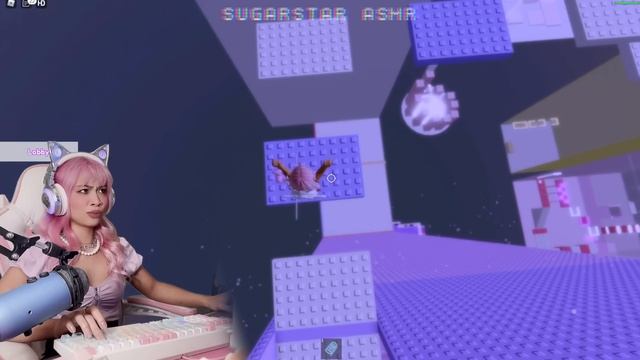Roblox ASMR ? purple obby aesthetic mood tower (roblox keyboard ASMR sounds to relax to) смотреть онлайн