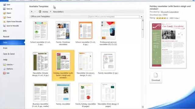 Microsoft Office 2010 - Templates смотреть онлайн