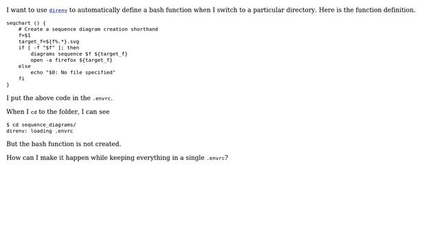 Unix & Linux: How to create a bash function from within a .envrc? смотреть онлайн
