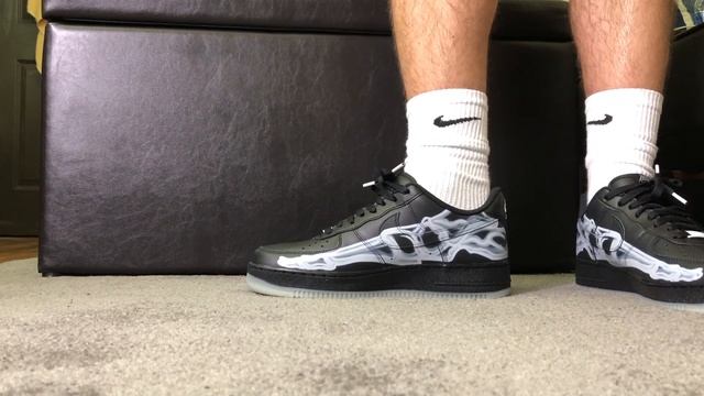Nike Air Force 1 Low Skeleton Black Review and On Feet смотреть онлайн