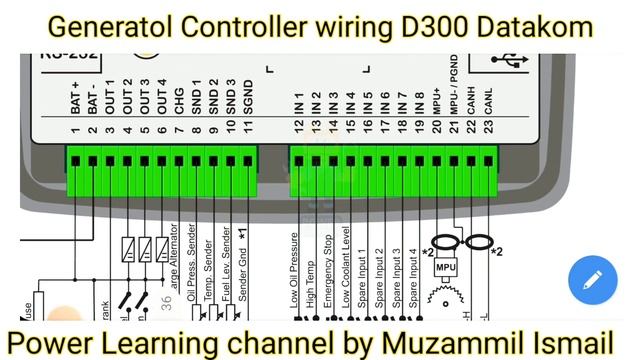 datakom D300 generator controller pdf drawing | diesel generator control panel wiring diagram смотреть онлайн