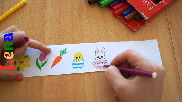 Sticker basteln zu Ostern - Easter sticker DIY - как сделать наклейки своими руками смотреть онлайн