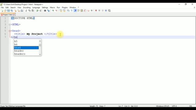 1 HTML Basic structure and head tags смотреть онлайн