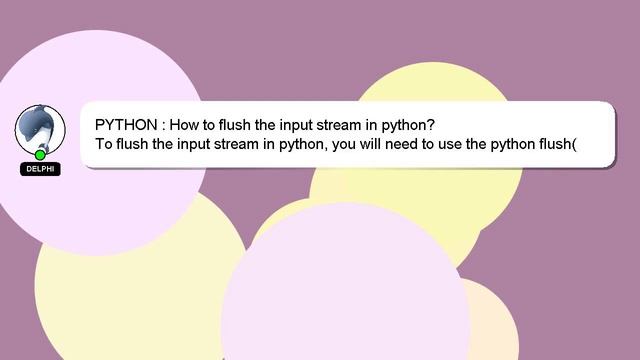 PYTHON : How to flush the input stream in python? смотреть онлайн