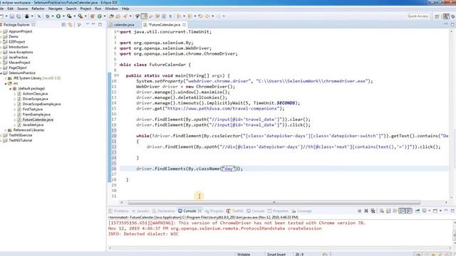 Selenium_Part 15: How to test Calendar in Selenium? How to select date in future month in Selenium? смотреть онлайн