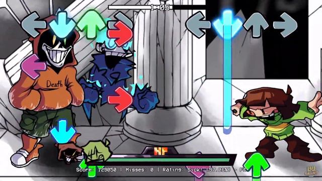Friday Nigth Funkin': DustSwap FULL WEEK [Starved Papyrus, Sans, Sonic, Chara] | FNF Mod