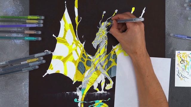 Fantasy Dragon Art With Markers - Speed Drawing смотреть онлайн