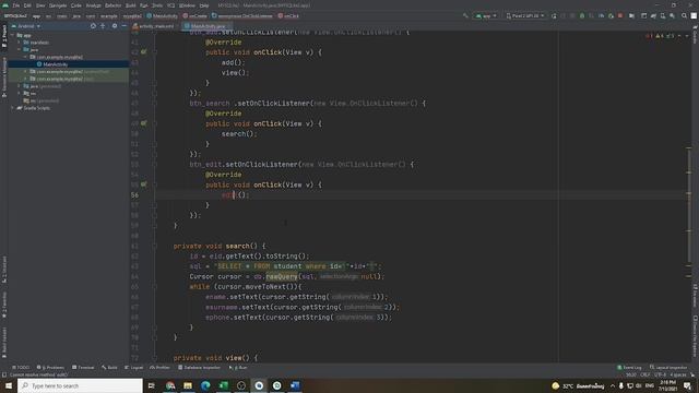 Android Studio 7 SQLite 3 Search Edit and Delete смотреть онлайн