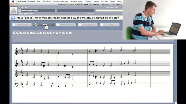 Logiciel de solfège EarMaster Pro 6 - exercice de chant à vue смотреть онлайн